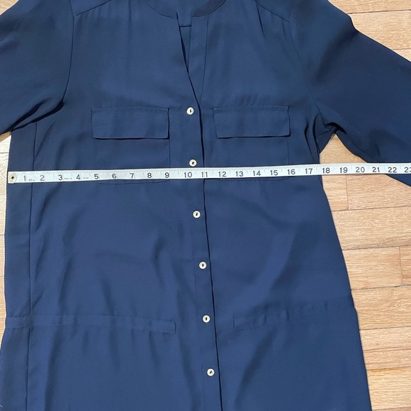 The Limited Navy Blue Button-Up Tunic Dress Womens S - Picture 7 of 8